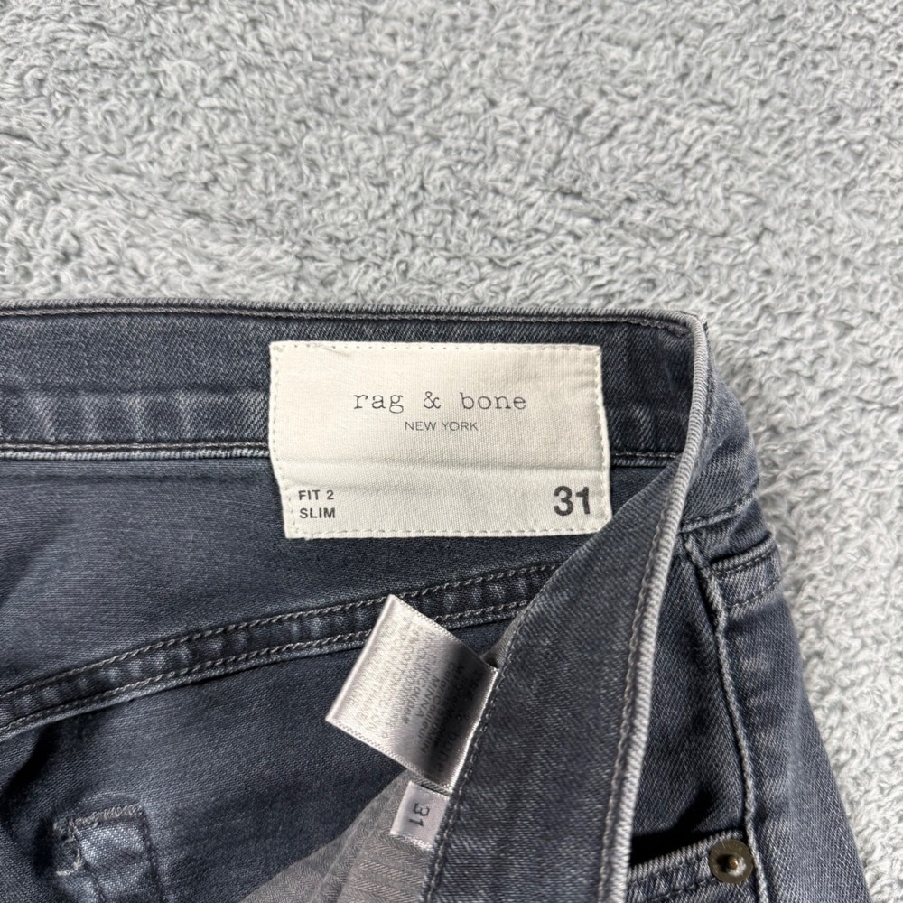 Rag & Bone Fit 2 Slim Jeans Mens 31x30 Faded Wash Denim Pants Stretch - Picture 2 of 7